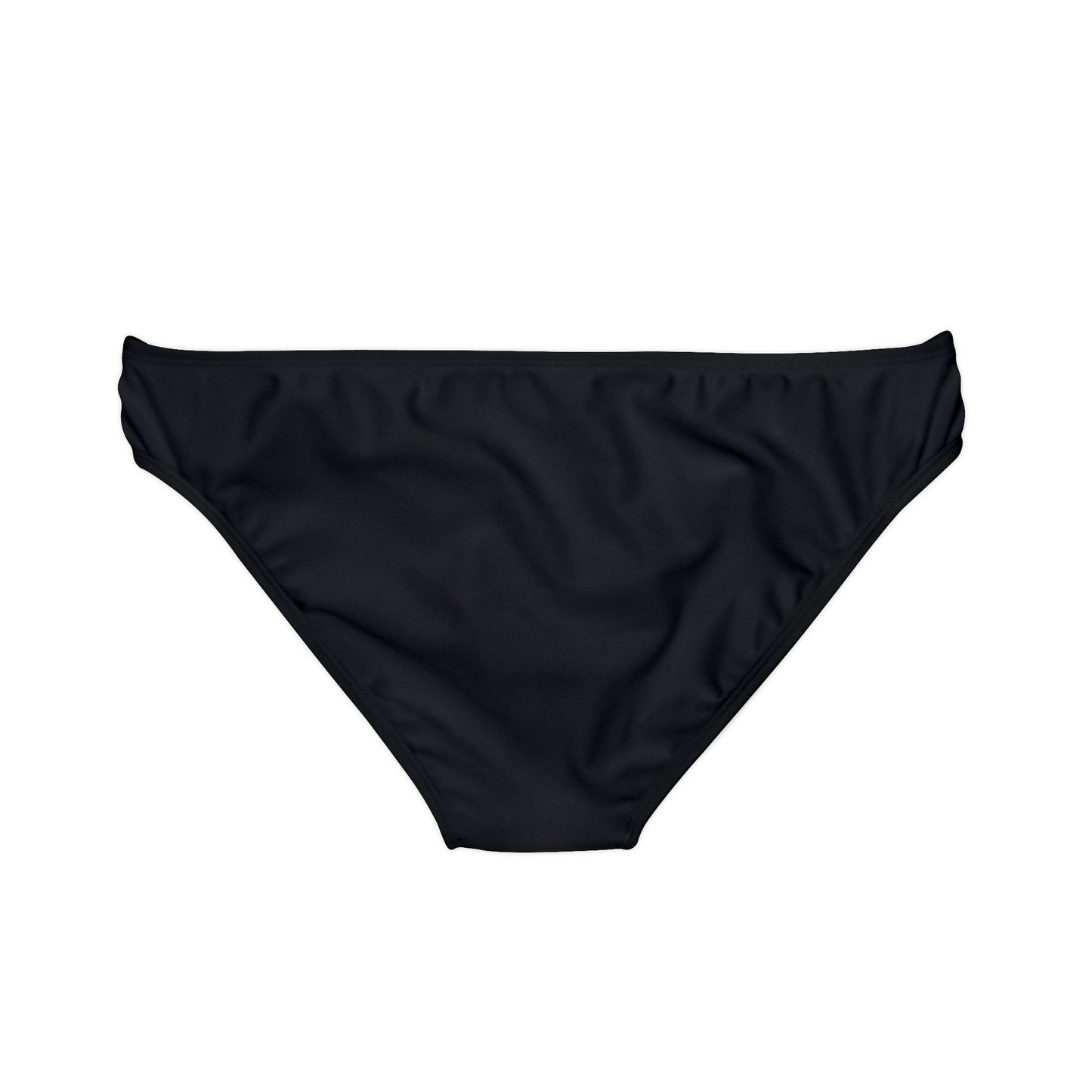 Black Loop Tie Side Bikini Bottom (AOP)