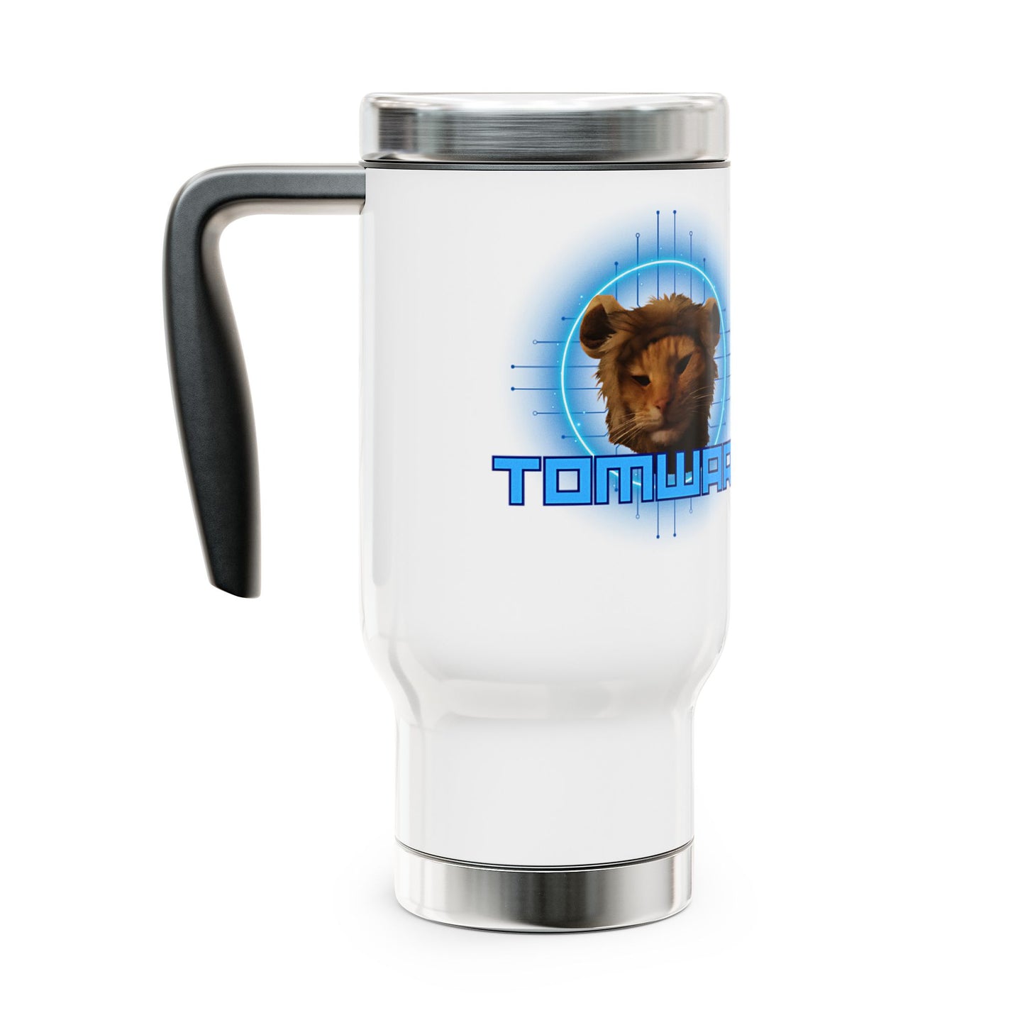 Stainless Steel Travel Mug with Handle, 14oz