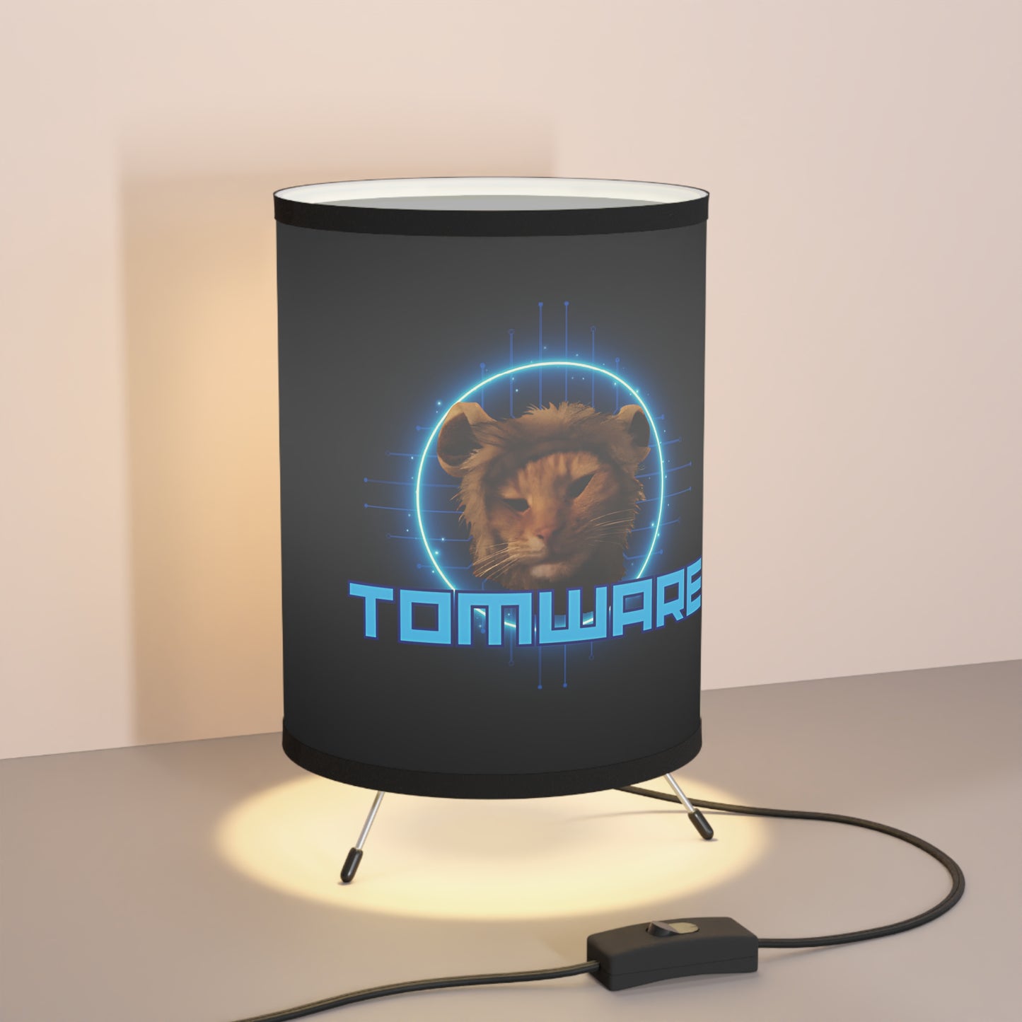 Logo Tripod Lamp with High-Res Printed Shade, US\CA plug