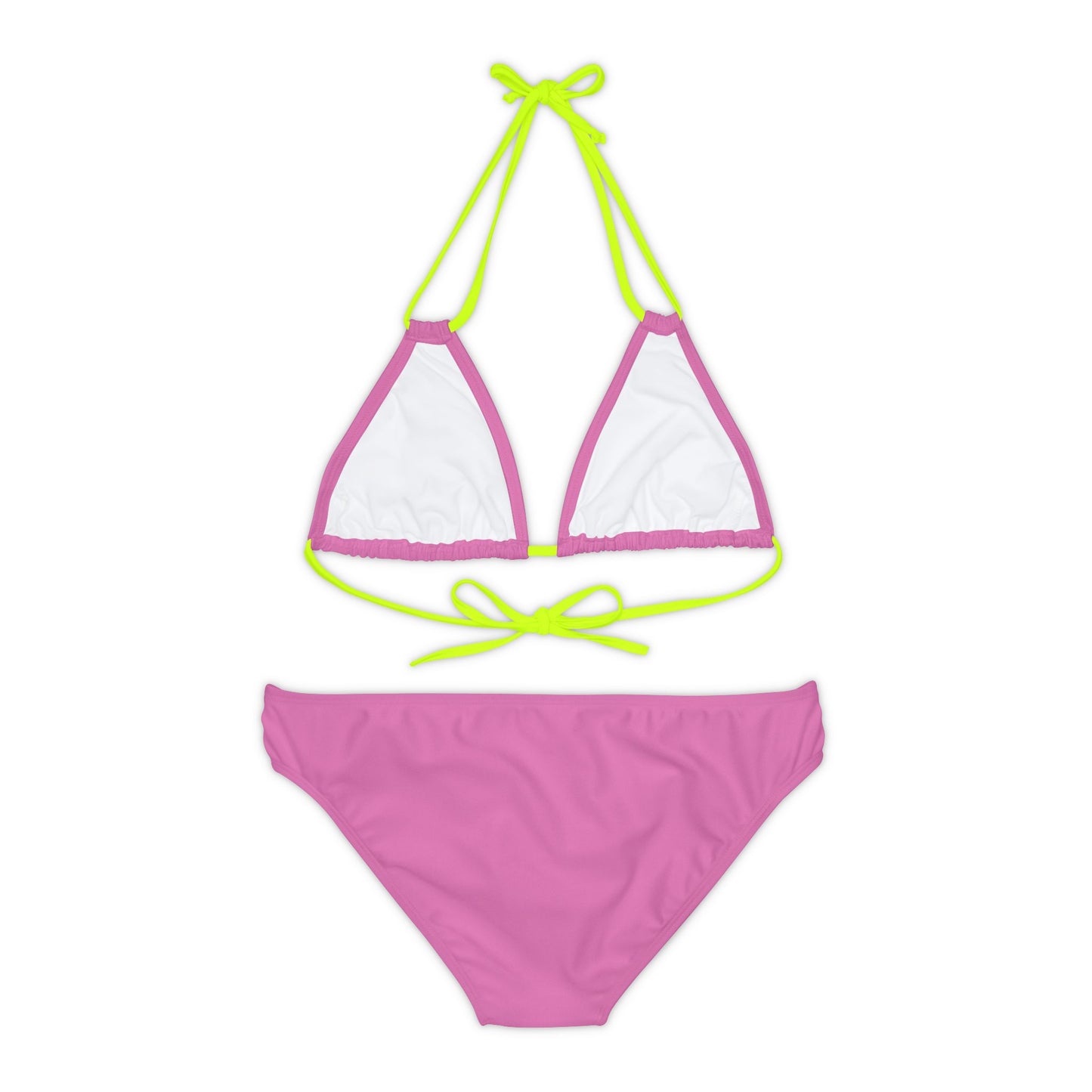 Pink Strappy Bikini Set (AOP)