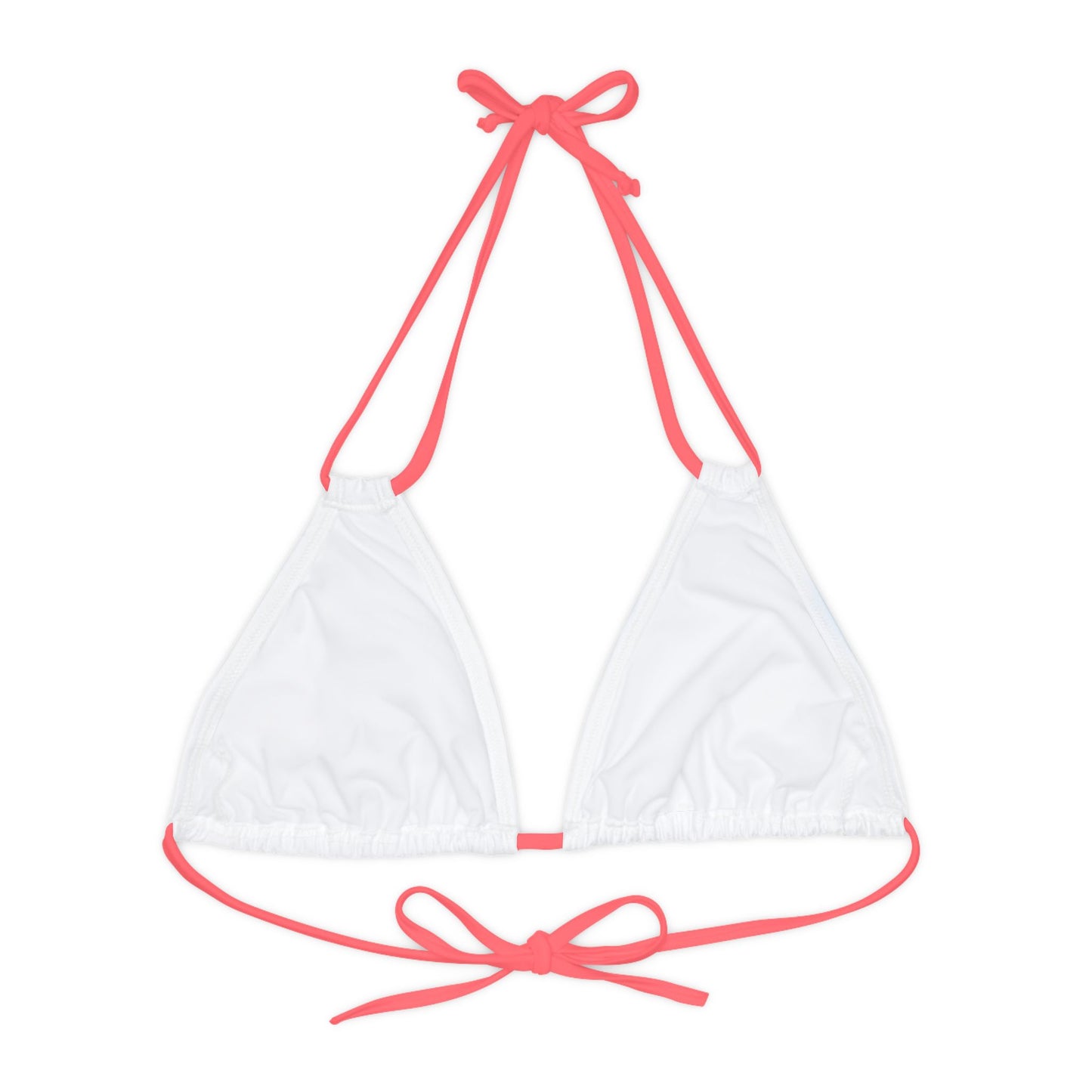 Strappy Triangle Bikini Top (AOP)