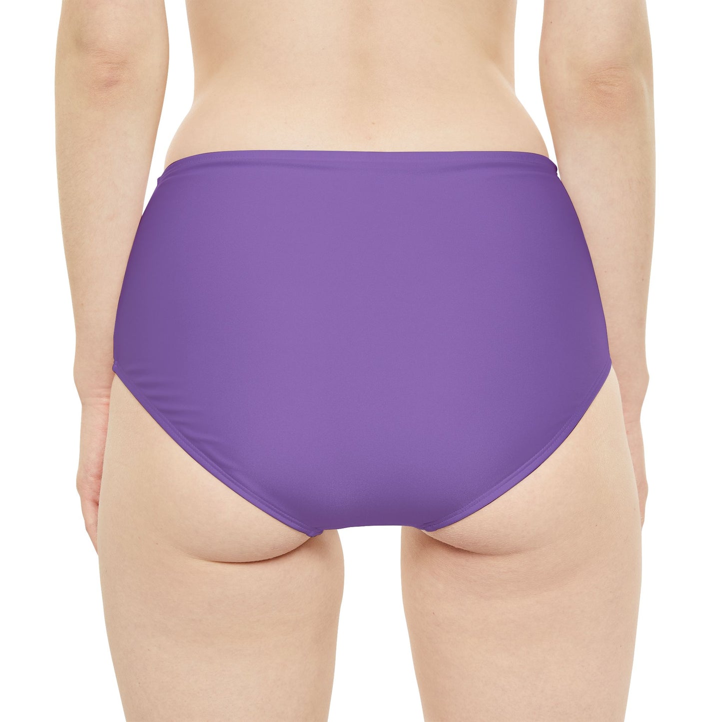 Purple High-Waist Hipster Bikini Bottom (AOP)