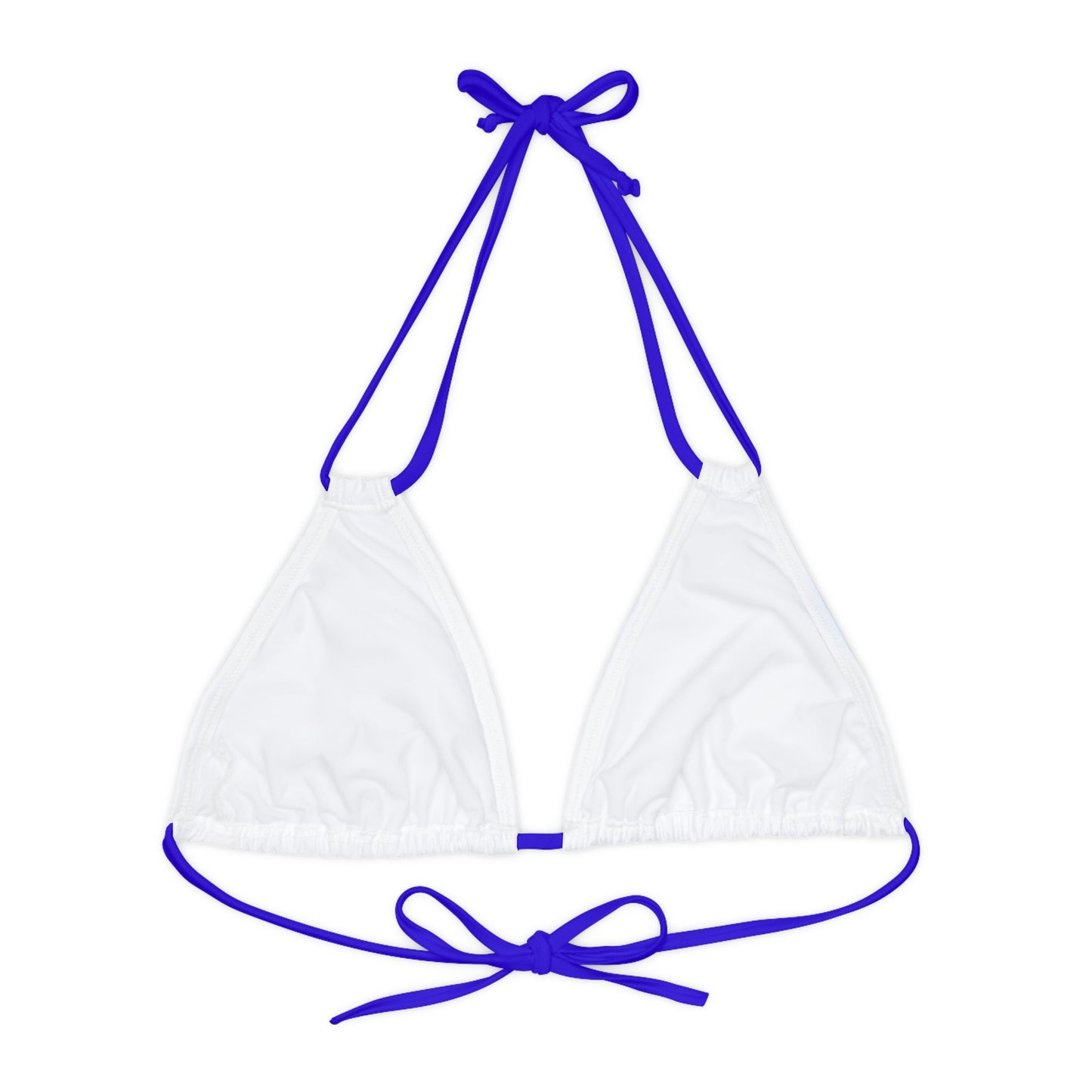 Strappy Triangle Bikini Top (AOP)