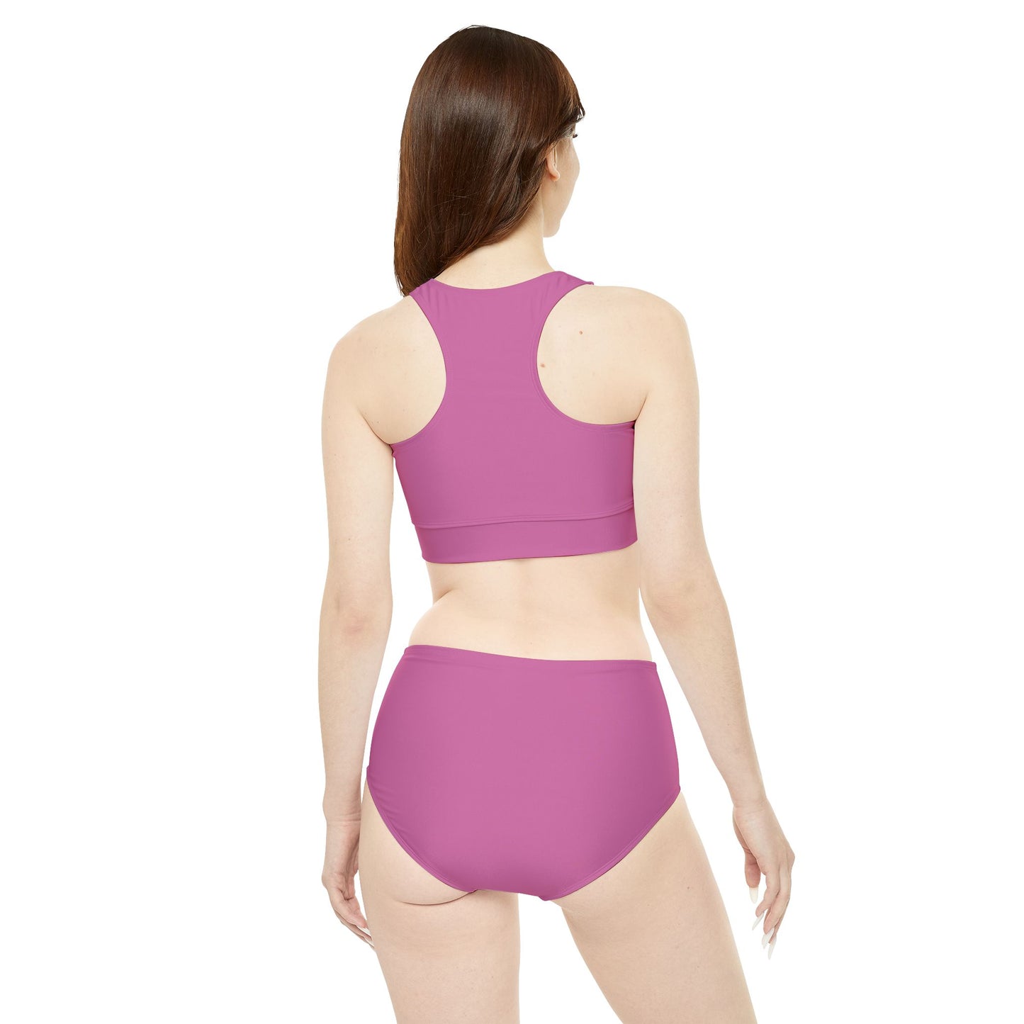 Pink Sporty Bikini Set (AOP)