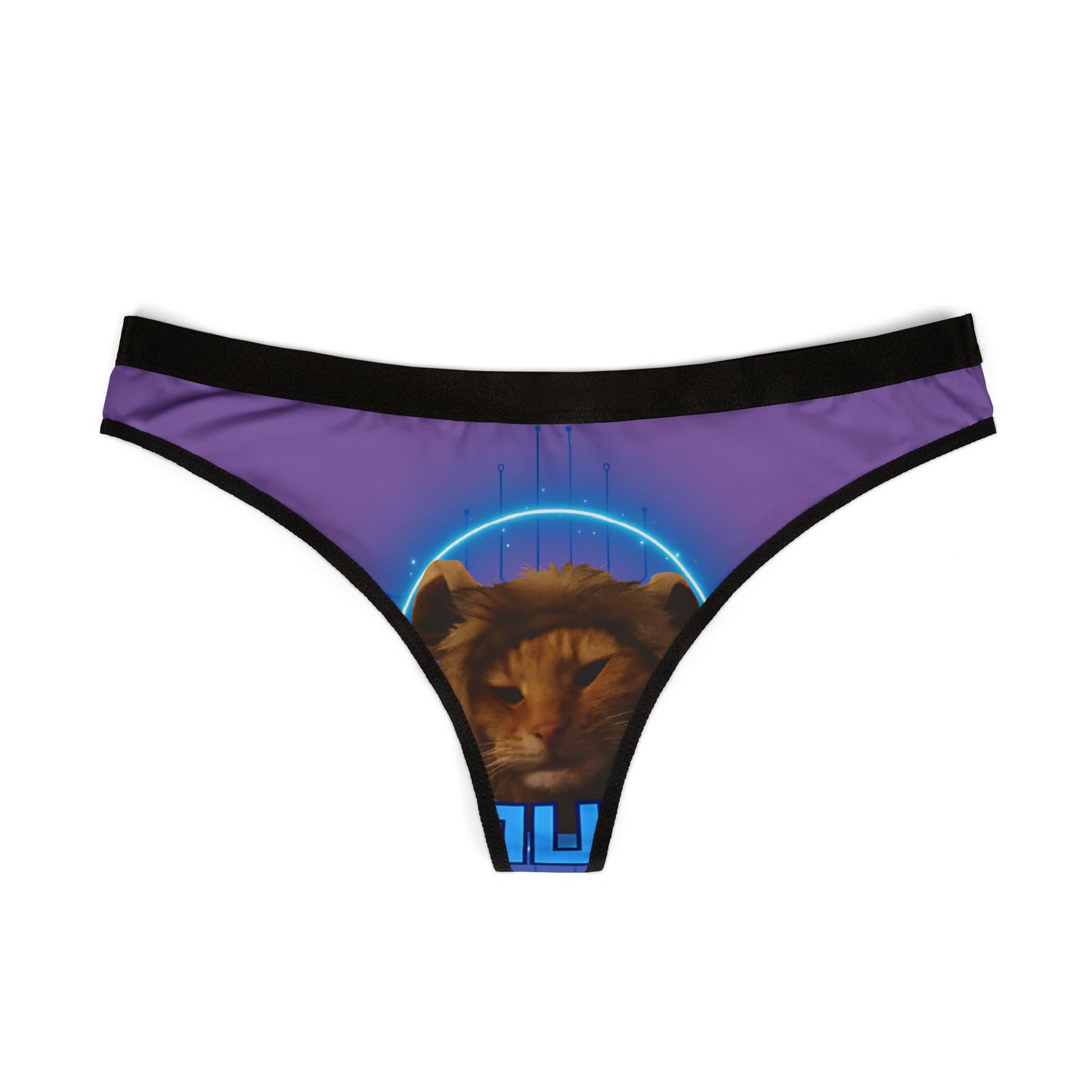 Purple Women's Thongs (AOP)