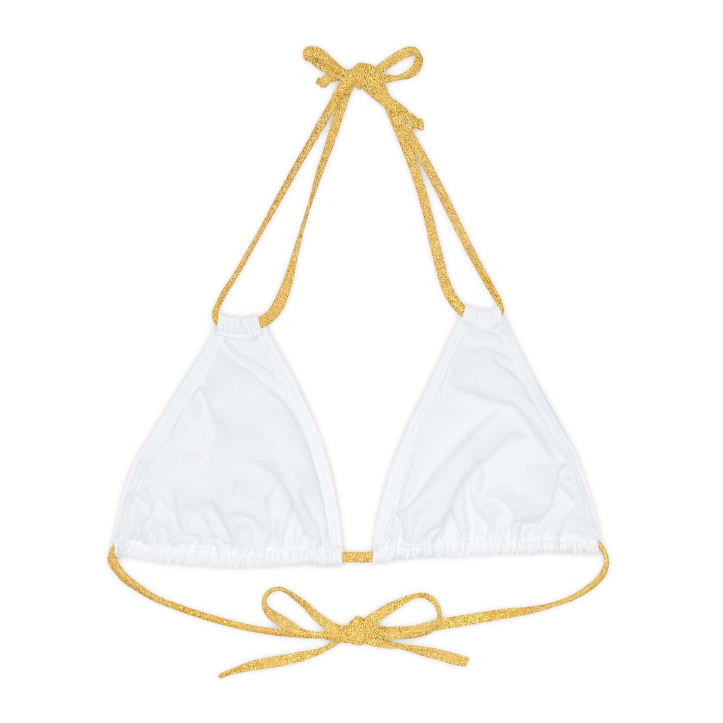 Strappy Triangle Bikini Top (AOP)