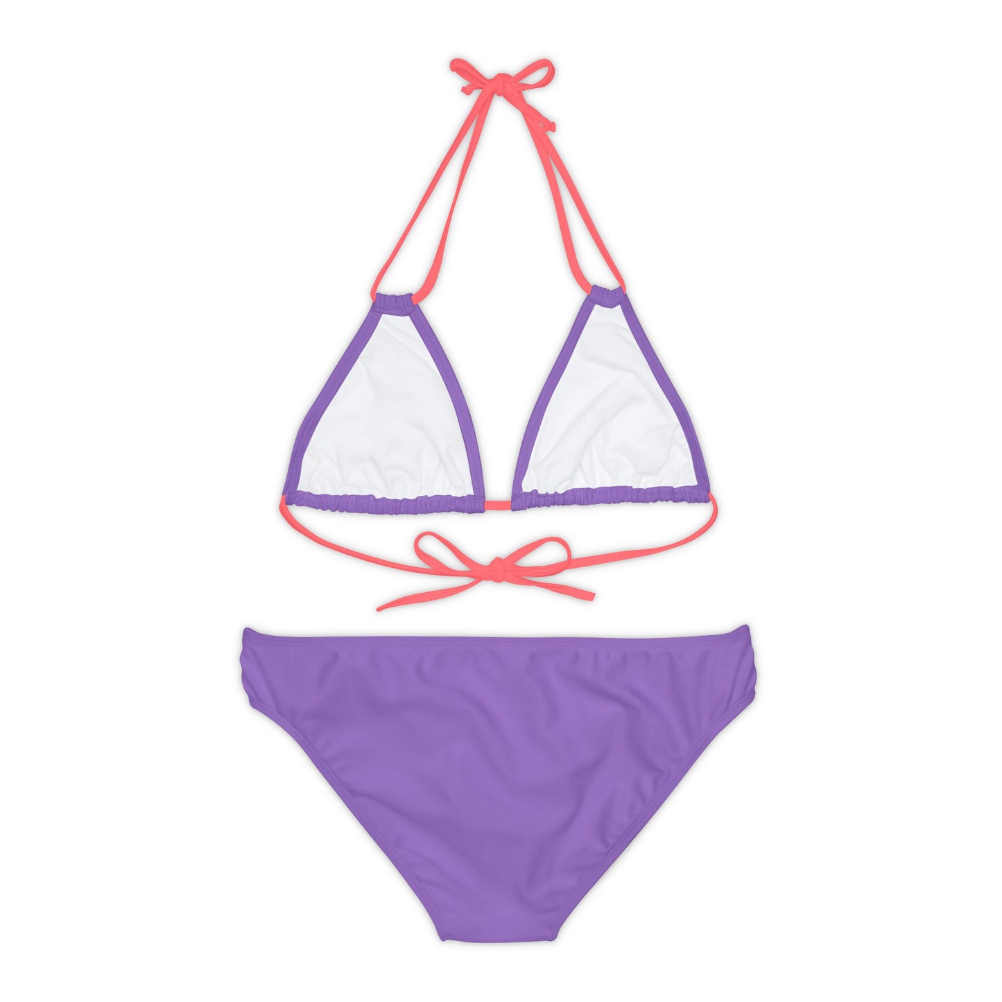 Purple Strappy Bikini Set (AOP)