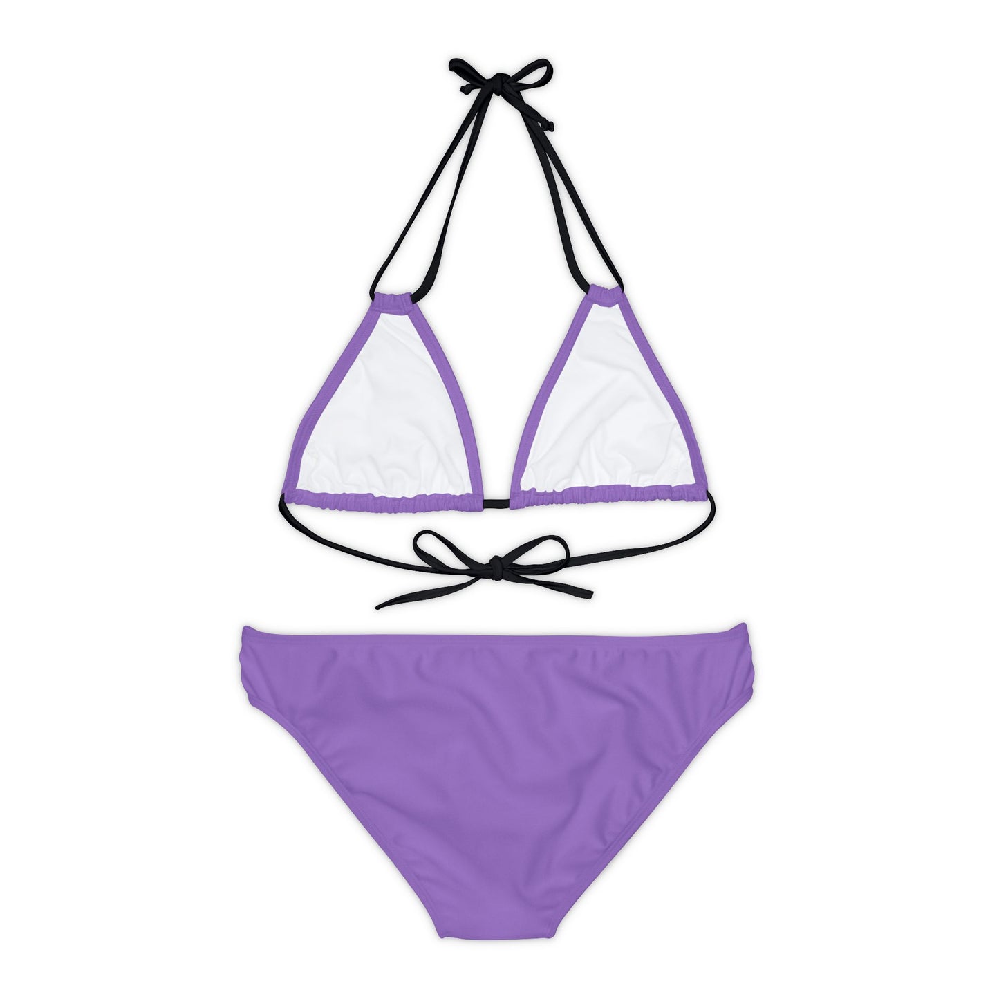 Purple Strappy Bikini Set (AOP)